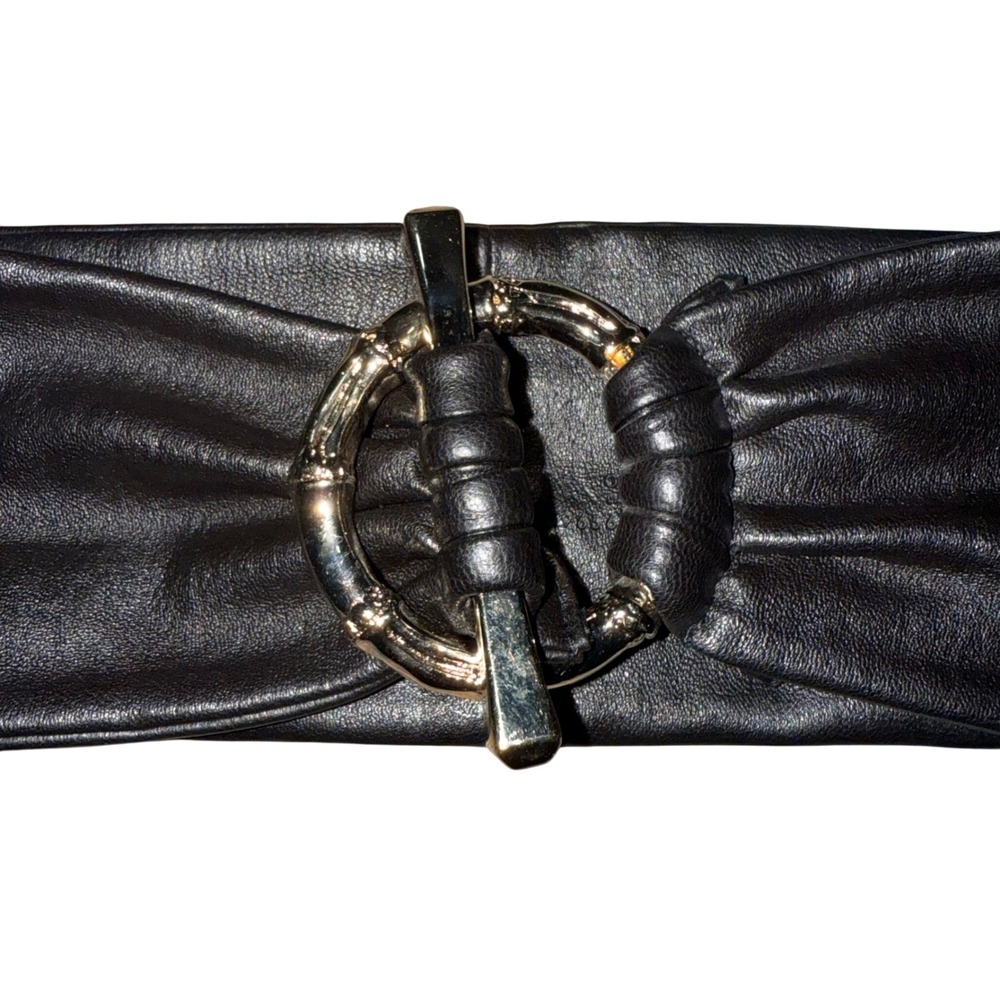 Gucci Bamboo Accent Wide Waist Belt black (lenght 31") - Picture 2 of 4